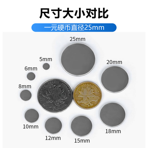 磁铁强磁 强力磁铁圆形 吸铁石超强吸力 强磁铁贴片 钕铁硼小磁铁 - 图2