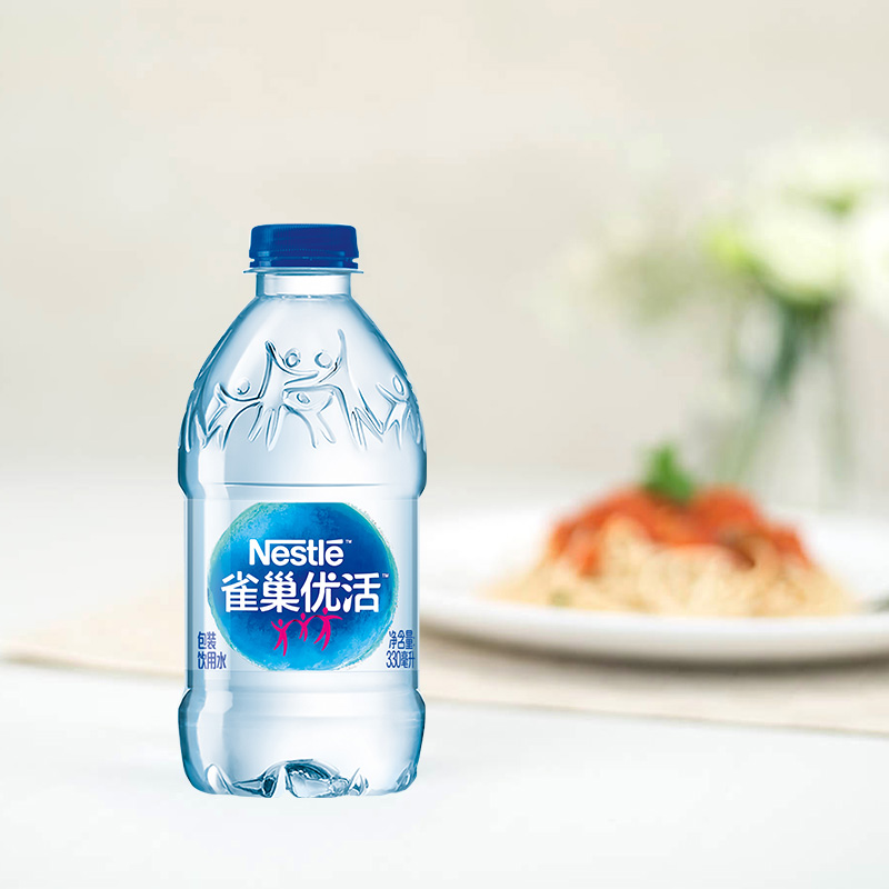 包邮雀巢（Nestle）优活 饮用水 330ml*24瓶*4箱 纯净水 整箱装 - 图1