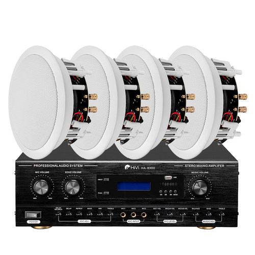 Hivi/惠威 VX6-C定阻同轴环绕立体声吸顶喇叭套装广播会议音响 - 图3
