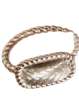 法式复古清冷拉丝镂空麦穗枕头戒指麻花小众设计个性精工气质指环