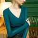 ເສື້ອຍືດຄໍ V-neck ສໍາລັບແມ່ຍິງ, ກະທັດຮັດ, niche ແລະ sexy