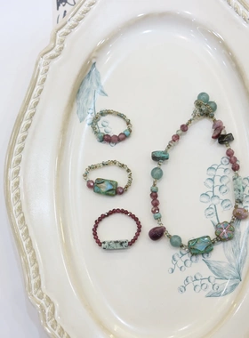 【盛夏】捷克珠创意琉璃珠复古撞色串珠手链小红薯同款