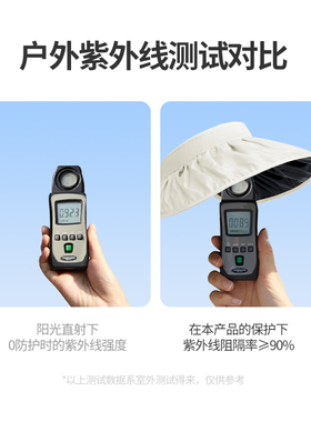 黑胶空顶遮阳帽女夏季