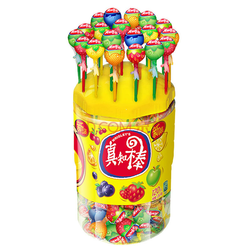 六一儿童节真知棒棒棒糖水果味108支桶装糖果喜糖礼物批发零食-图0