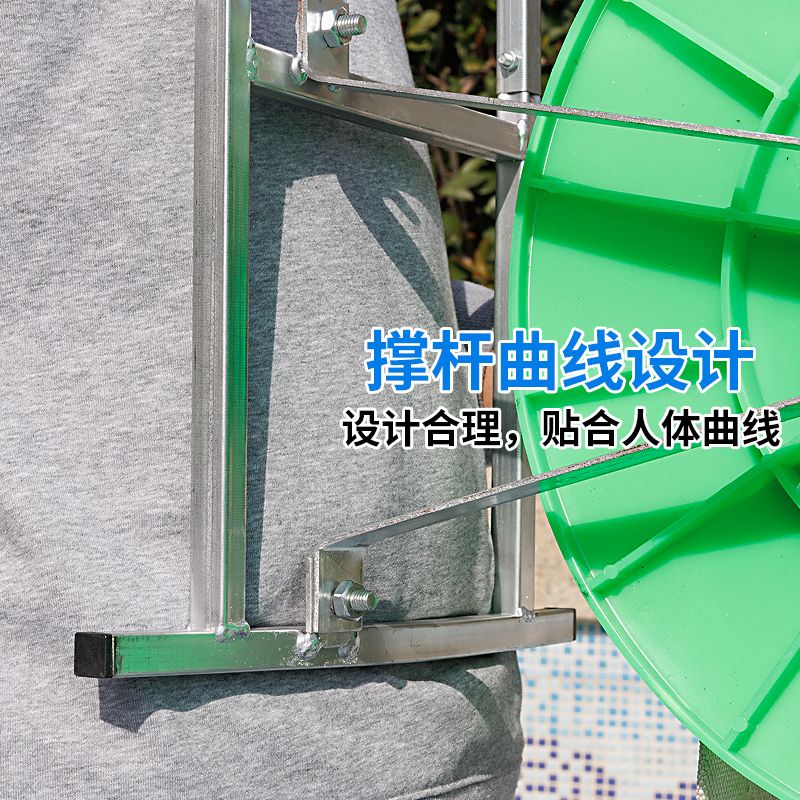 新款灌溉浇地水带收卷器消防喷带神器卷盘器缠水管收纳架肩背式 - 图3