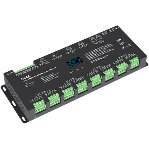 LED 24路DMX512/RDM解码器 高PWM频率防频闪 OLED屏显多重保护 - 图2