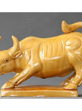 陶瓷牛摆件化解黄牛水牛家居工艺化解卫生间厨房缺角客厅办公摆件