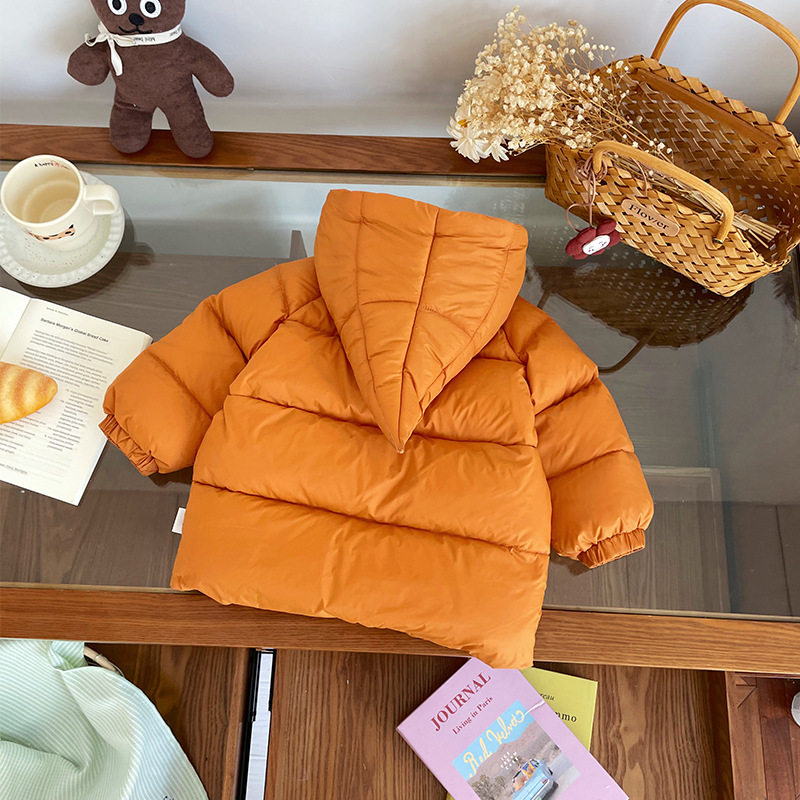 儿童羽绒服2025冬季连帽南瓜色韩版男女童羽绒服可爱中小童棉服,淘宝优惠券,粉丝福利购,淘宝优惠卷