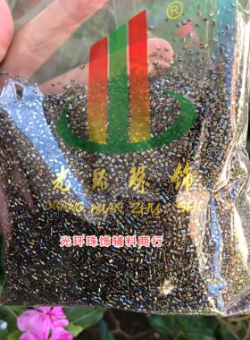 玻璃材质1.5mm矿灰色小管珠 彩灰色小珠管 DIY配件饰品服装辅料