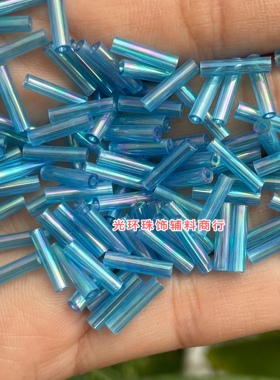 手工串珠散珠光环玻璃管