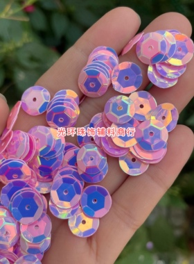 粉红色圆形亮片亮片光环