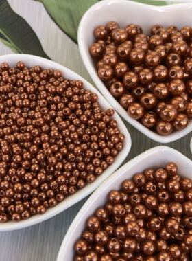 4mm6mm8mm10mm咖啡色仿珍珠散珠 手工串珠材料 高亮直孔珍珠饰品