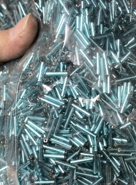diy高级玻璃蓝绿色辅料珠管