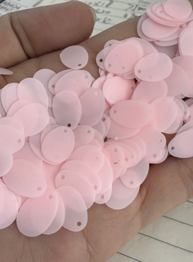 diy蛋形哑光粉红色饰品亮片