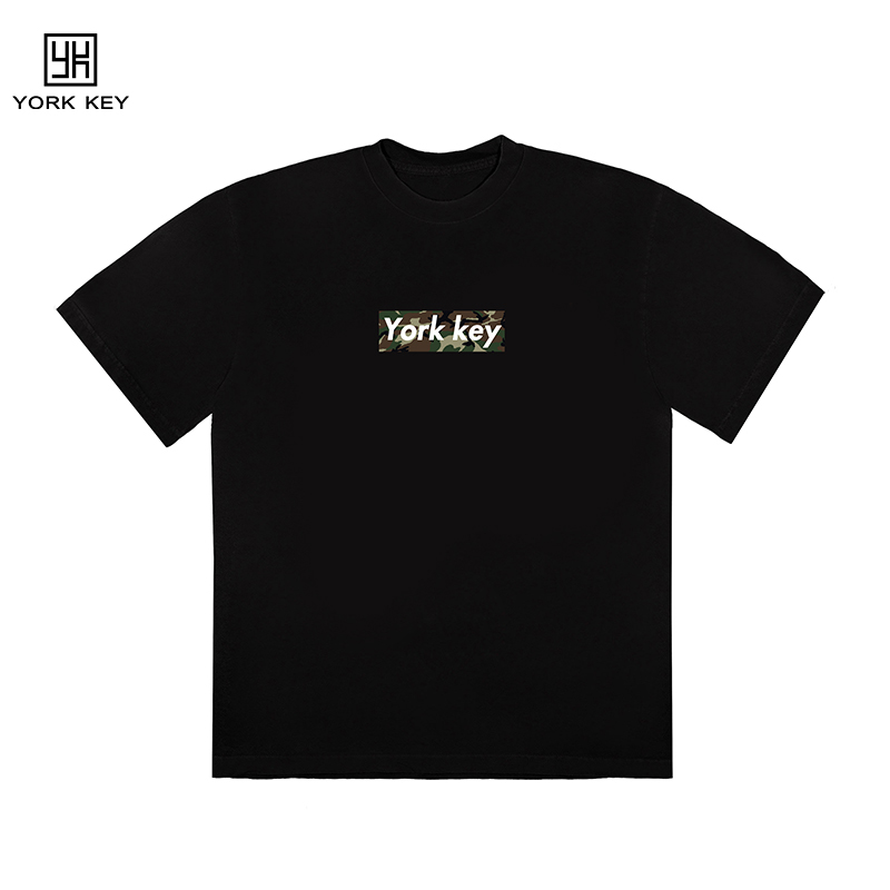 约启酷黑系列棉料宽松潮流百搭t恤 约启T恤