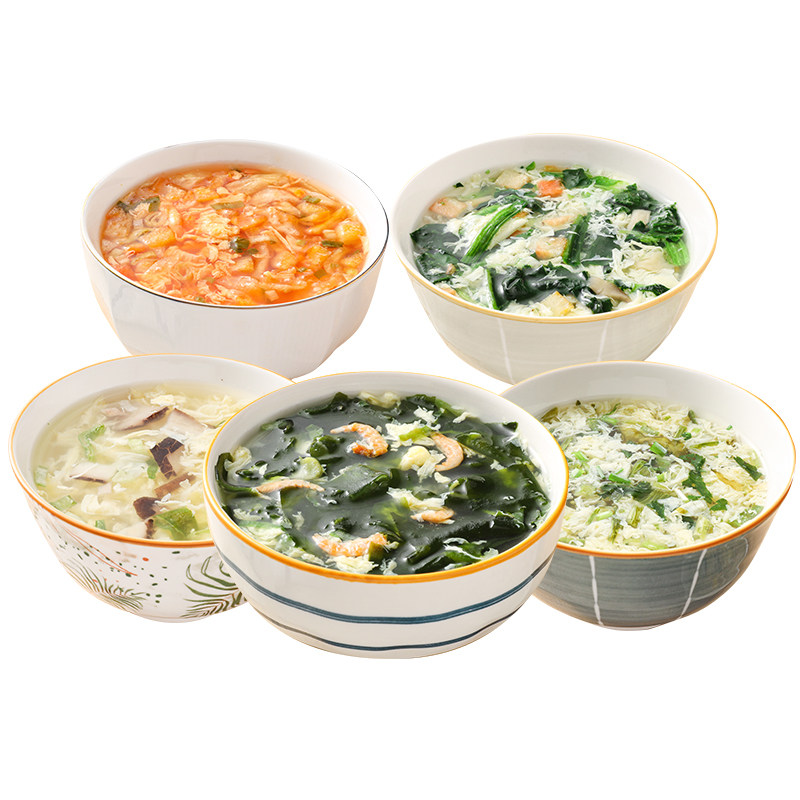 宅便利速食汤100包紫菜汤冲泡即食菠菜蛋花汤鲜蔬汤速溶袋装汤_虎窝淘