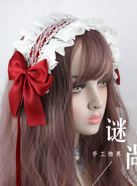 原创手作风蕾丝情书天使柄发带