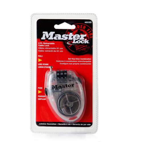 玛斯特钢丝缆绳头盔锁电动车防盗可伸缩密码锁行李箱包拉杆箱锁 - 图2