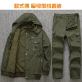 Хлопковый демисезонный защищающий от холода износостойкий камуфляжный флисовый комбинезон, защита от ожогов