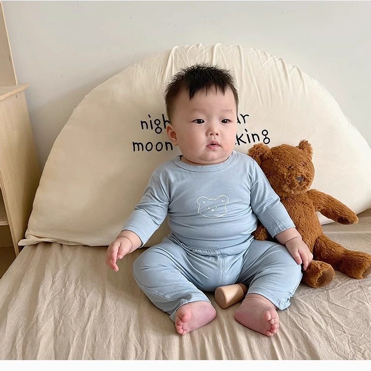 2025春款婴儿薄款家居服套装宝宝舒适高弹秋衣秋裤新生儿卡通睡衣,淘宝优惠券,粉丝福利购,淘宝优惠卷