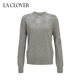 LA CLOVER Hua Yue Man Yi round neck lace cashmere sweater LC72YQ2