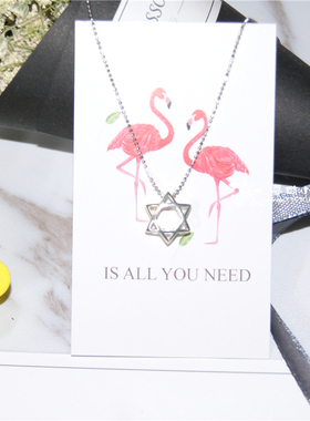 纯银水晶星座飞机生日礼物吊坠