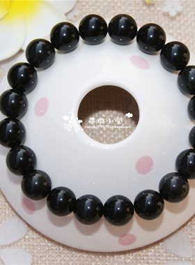 黑曜石男女款水晶生日礼物手串