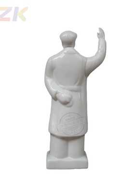 现代白色复古陶瓷伟人像装饰礼品家居客厅办公陶瓷摆件招手主席.1