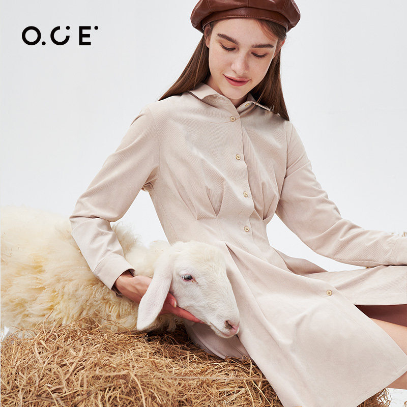 oce气质收腰2022秋季新款连衣裙 oce连衣裙