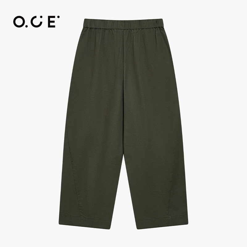 oce纯色2021秋季新款宽松宽腿裤 oce休闲裤