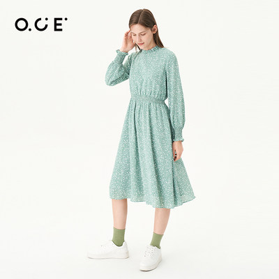 Oce女装x型连衣裙春装21年新款女碎花裙女气质连衣裙春秋裙子 Oce旗舰店 淘优券