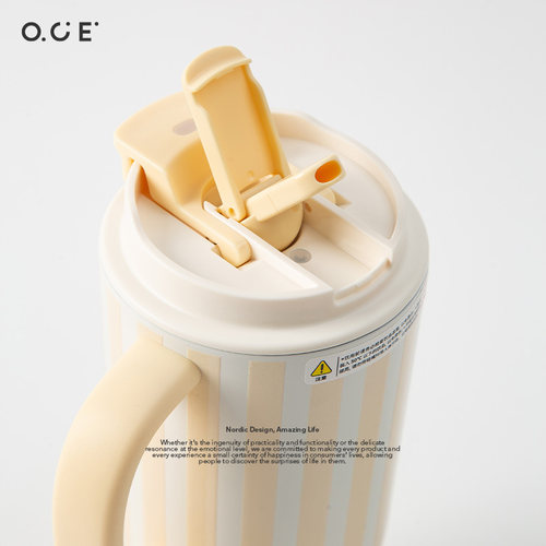OCE史莱姆斯抱抱杯保温杯女士新款高颜值水杯冰霸杯吸管杯子 - 图3