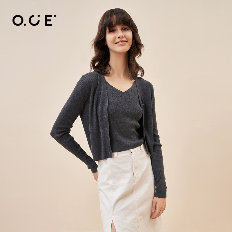 oce披肩外套2021秋季新款针织衫 oce毛针织衫