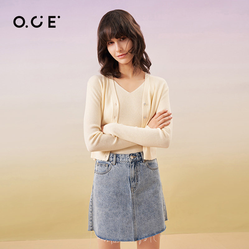 oce披肩外套2021秋季新款针织衫 oce毛针织衫