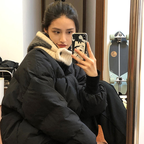 上镜~巴拉克拉法帽女秋冬季保暖针织毛线帽子围脖一体百搭雷锋帽 - 图2