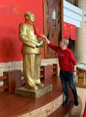 怀东 毛主席像铜像黄铜开国大典站像毛爷爷大厅摆像装饰伟人雕u9