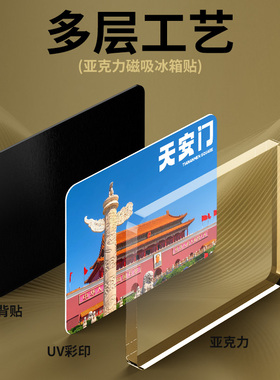 北京 故宫 天安门 长城 城市地标冰箱贴旅行纪念伴手礼小礼物