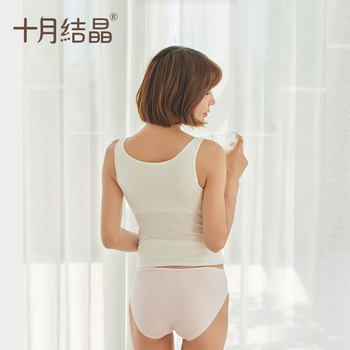 October Crystal Maternity Underpants Pure Cotton Pregnancy Early Pregnancy, Early, Mid and Late Pregnancy, Low Waist Pregnant Women, Summer ບາງສ່ວນ 4