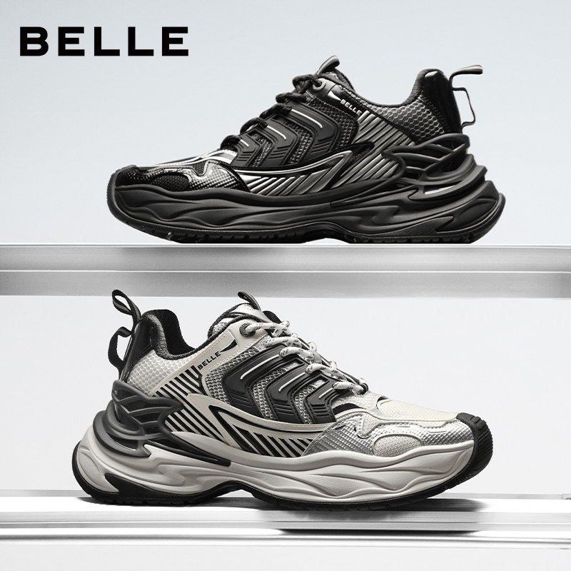 「巨齿鲨」张凌赫同款百丽老爹鞋男厚底增高休闲运动鞋子D9X02CM5,淘宝优惠券,粉丝福利购,淘宝优惠卷