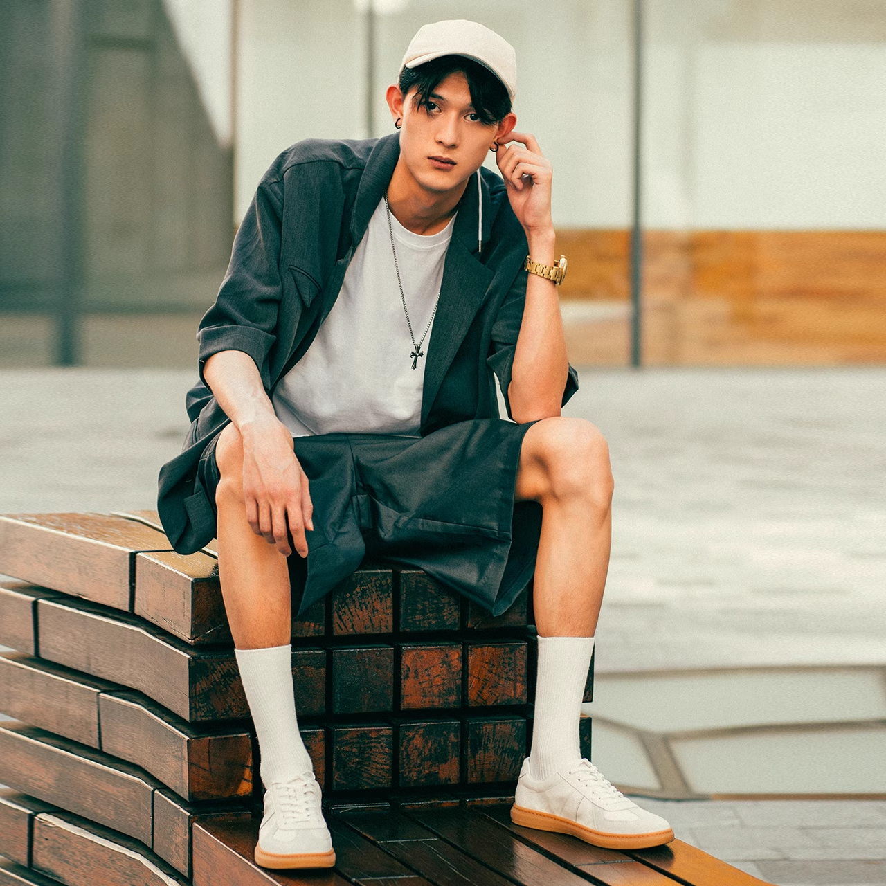 百丽男士复古秋季轻便休闲鞋运动经典阿甘小白德训板鞋子52022CM0 - 图3