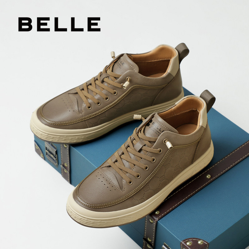 百丽男士高帮休闲运动厚底工装板鞋男25冬季新款牛皮加绒A2188DM5,淘宝优惠券,粉丝福利购,淘宝优惠卷