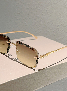 网红同款太阳镜欧美时尚切边墨镜