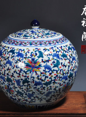 青花瓷陶瓷手工绘画景德镇客厅