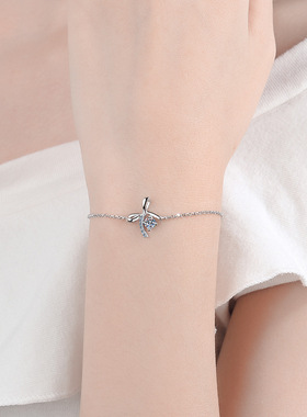 S925纯银镀18K金手链VVS莫桑石手链莫桑钻女自由调节镀PT950 铂金