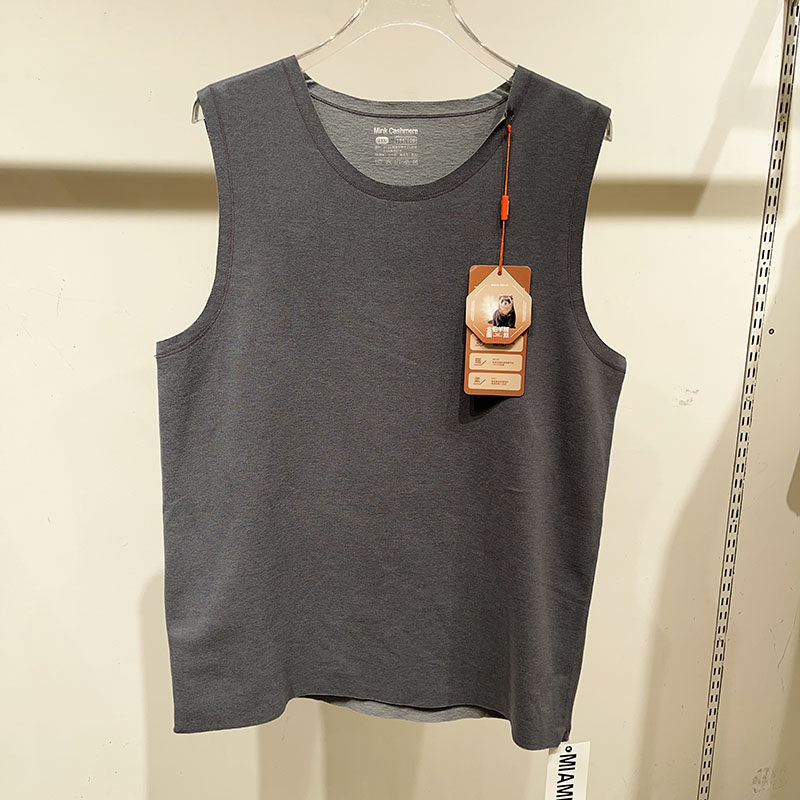 2025秋冬新款羊绒磨毛保暖蓄热背心男士秋冬内搭亲肤柔软无袖上衣 - 图3