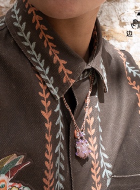 边顶三升晶项链可替换晶石水晶