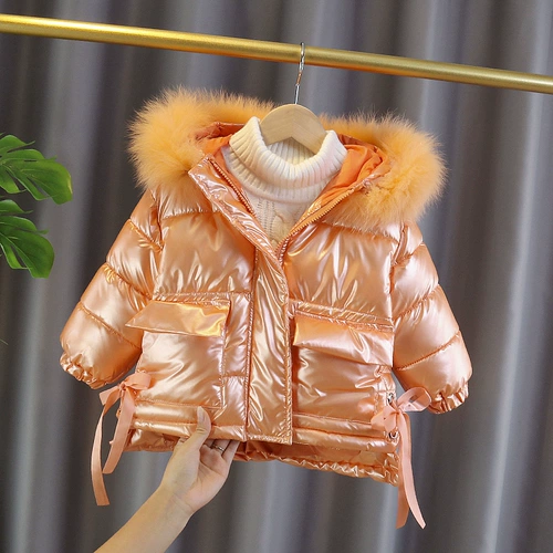 Утепленный пуховик, детский наряд маленькой принцессы для девочек, куртка