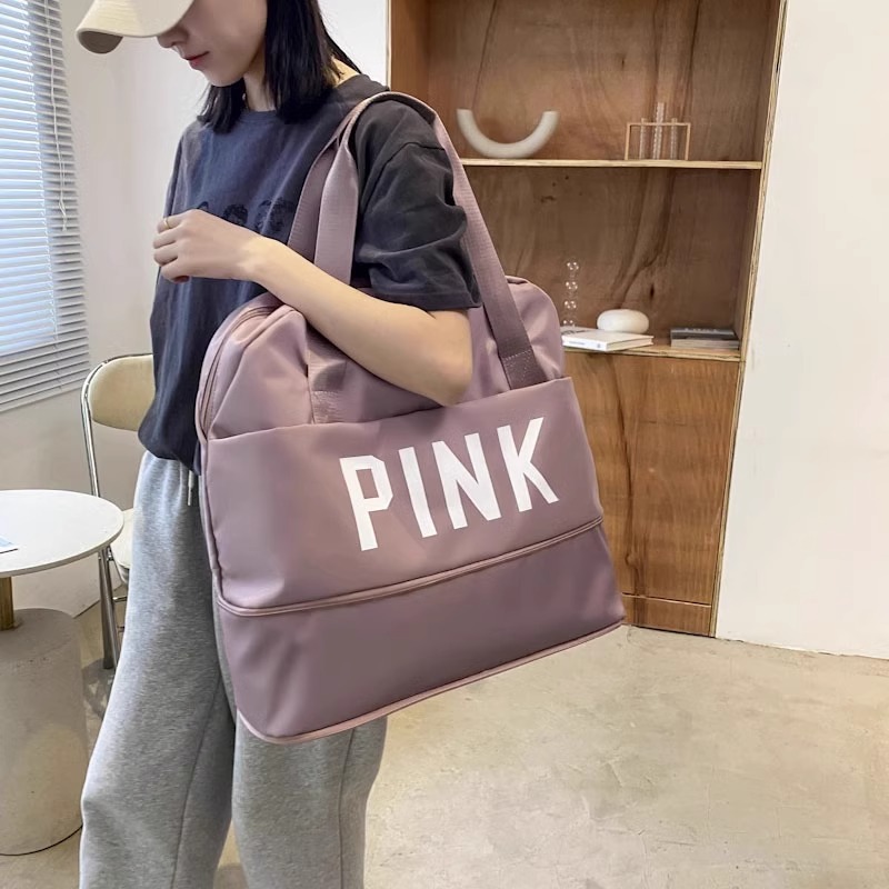 X短途旅行女大容量健身包可折叠收纳包出差便携包防水行李包袋子_小麻潮品_箱包皮具/热销女包/男包-第3张图片-提都小院