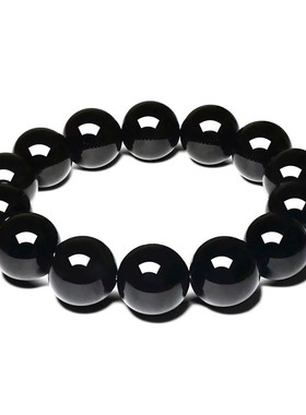 黑玛瑙手串坚毅果敢守护学生情侣水晶男女礼物通用手链