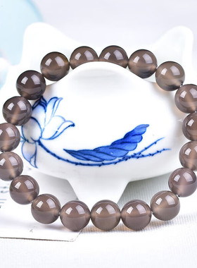 灰玛瑙手串低调风格灰天使手链